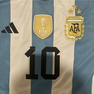 Lionel Messi Argentina National Team adidas 2022 Winners Home Replica Jersey